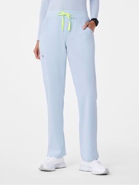 FIGS Kade Cargo Scrub Pants Open Skies Blue S Regular NWT